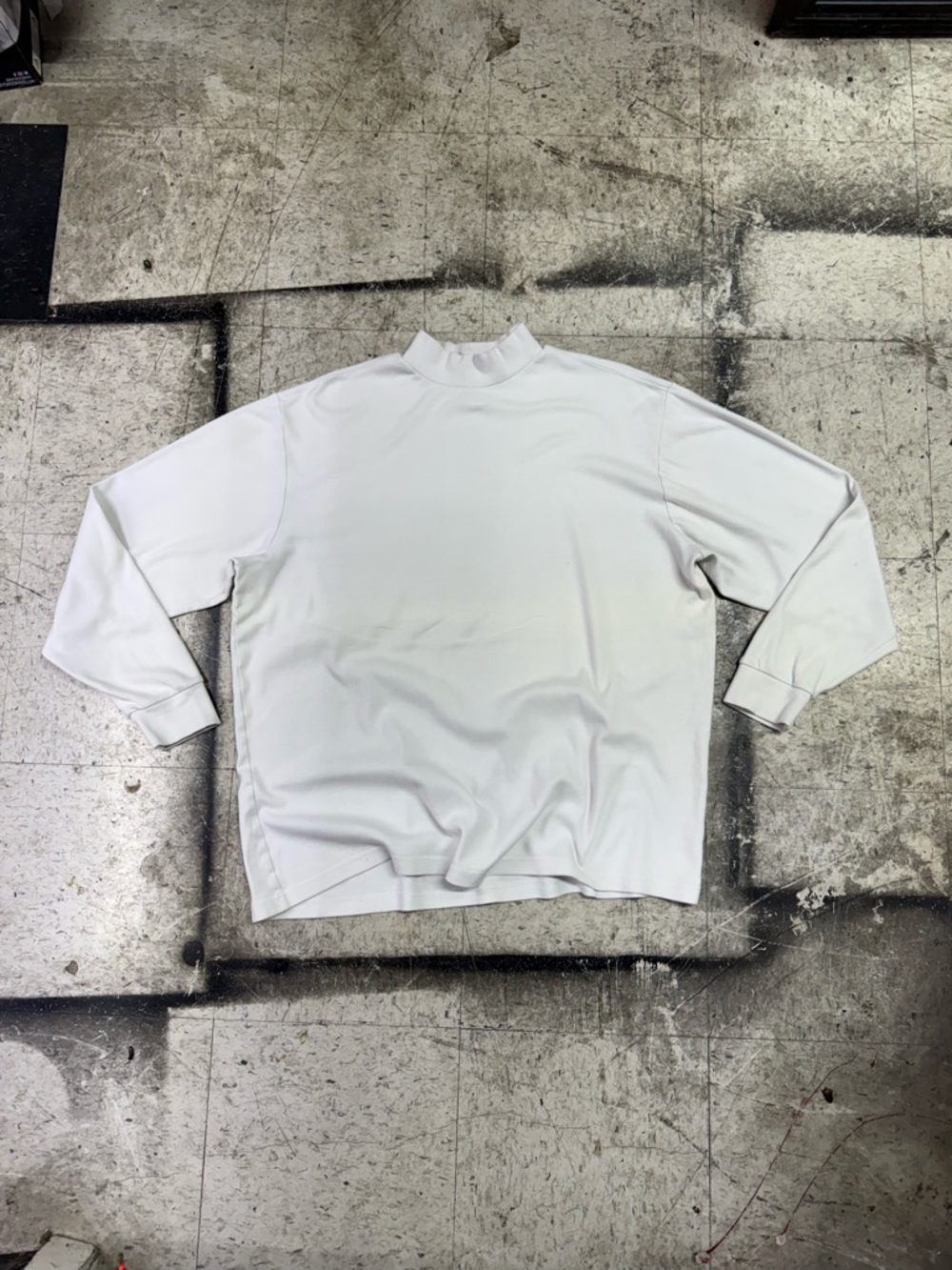 Falls Creek White Mock Neck L/S Thermal Tee Shirt